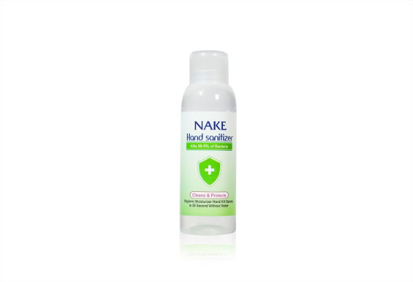 Hand sanitiser white background